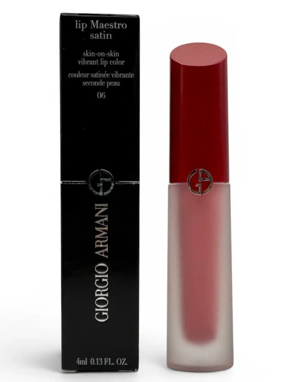 Giorgio Armani Lip Maestro Shade #06 FIRST DATE Satin Vibrant Lip Color 0.13 oz